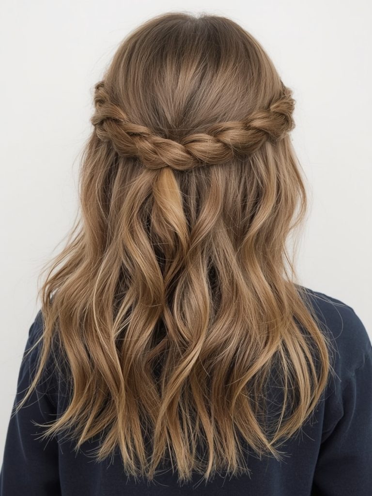 Hair Styles Kids: Twisted Half-Updo