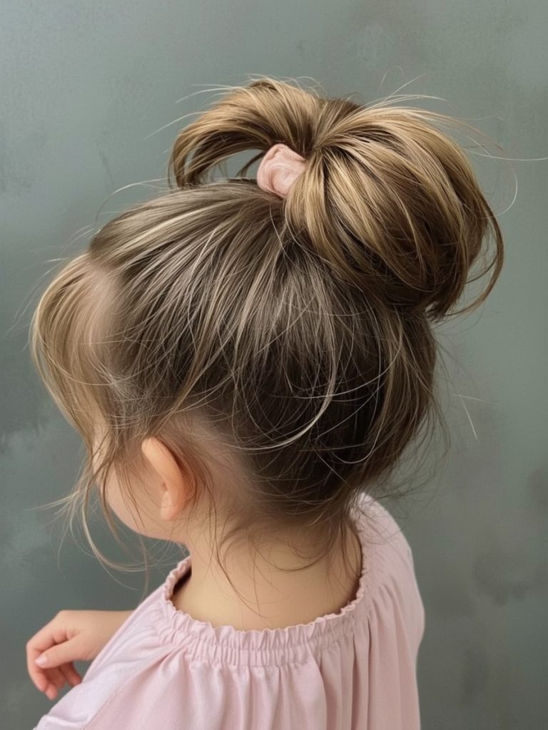 Hair Styles Kids: High Ponytail with a Bow