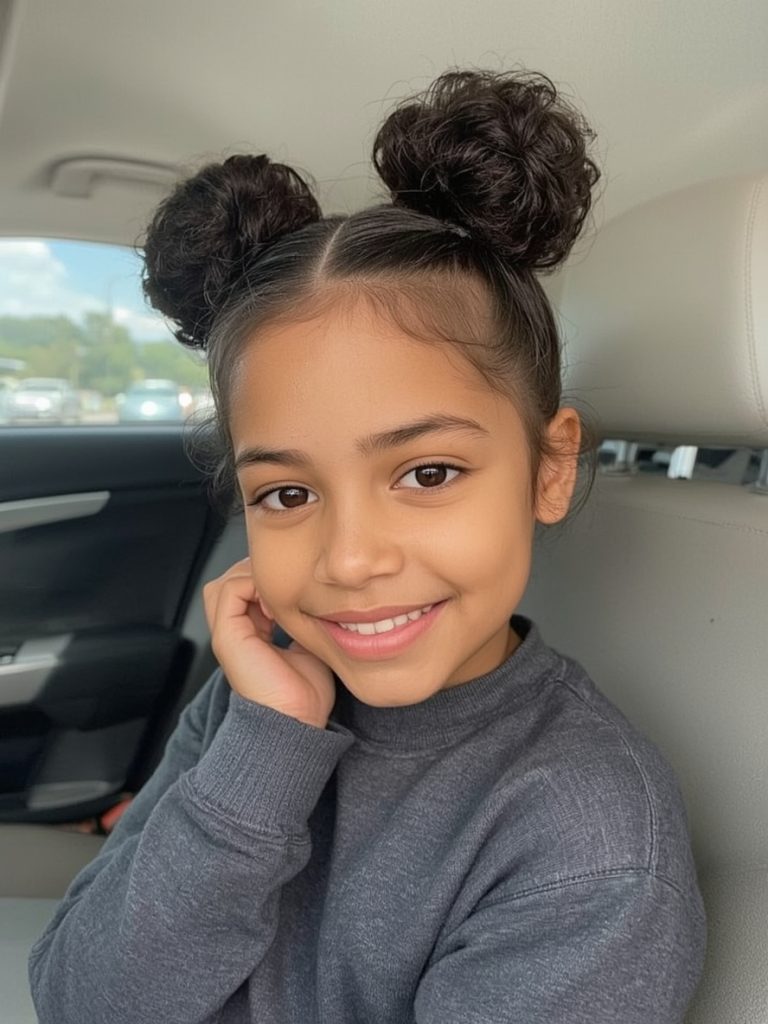 Hair Styles Kids: Afro Puffs