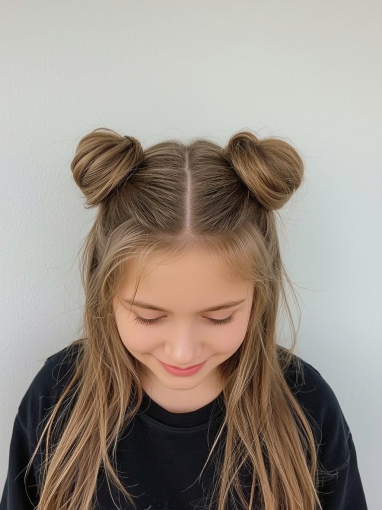 Hair Styles Kids: Space Buns