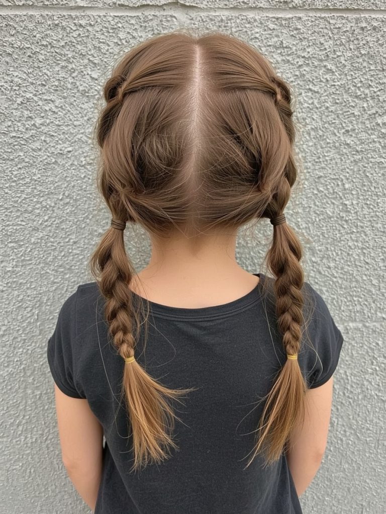 Hair Styles Kids: Pigtail Braids