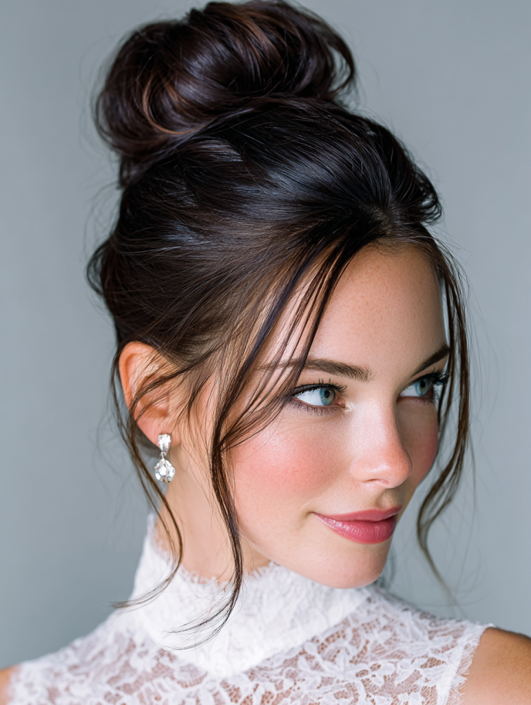 Bridesmaid Hair Styles: Sleek High Bun