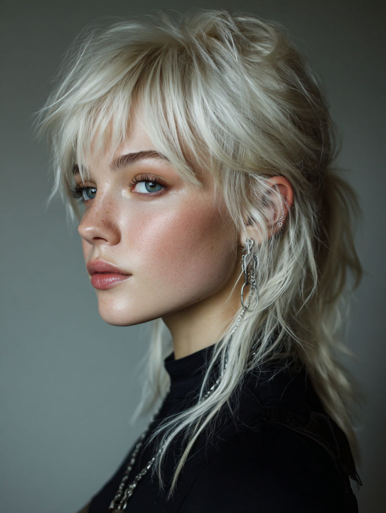 Edgy Blonde Hair with Mullet