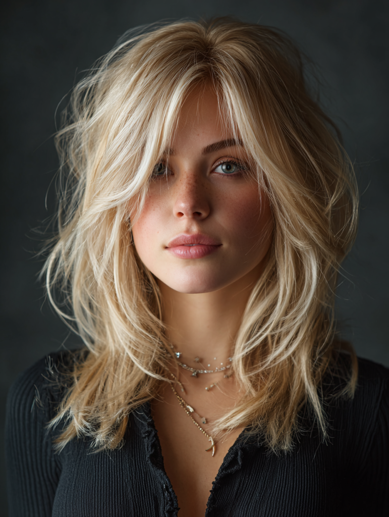 Edgy Blonde Hair with Choppy Layers
