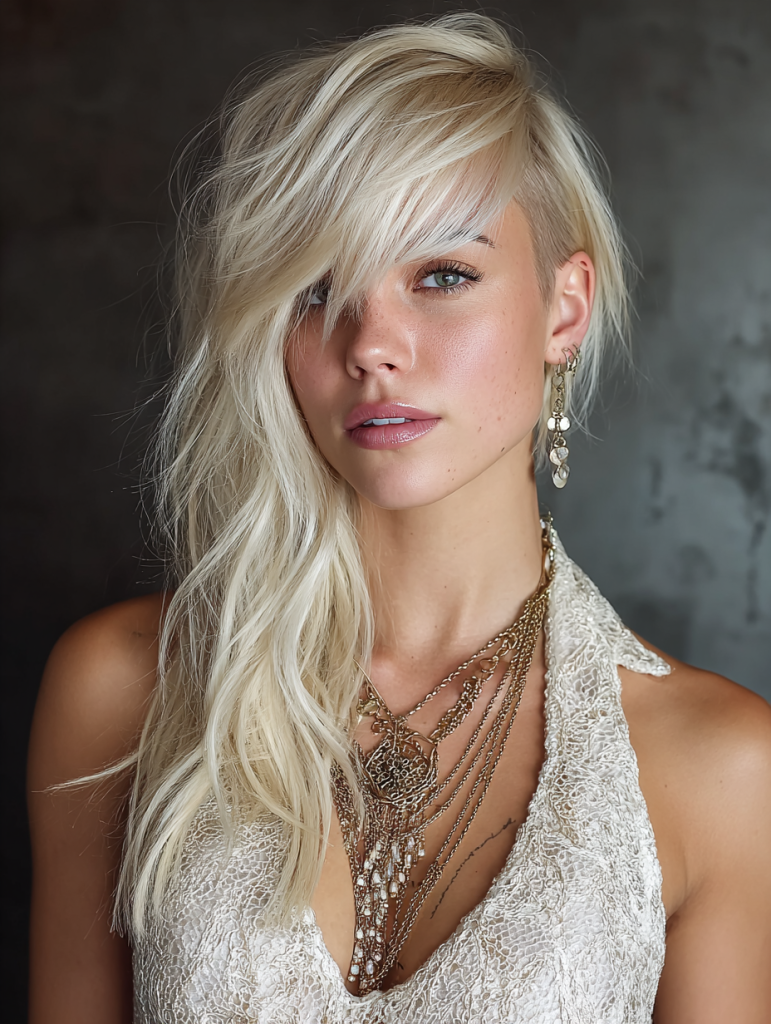 Edgy Blonde Hair with Blonde Jellyfish Haircut