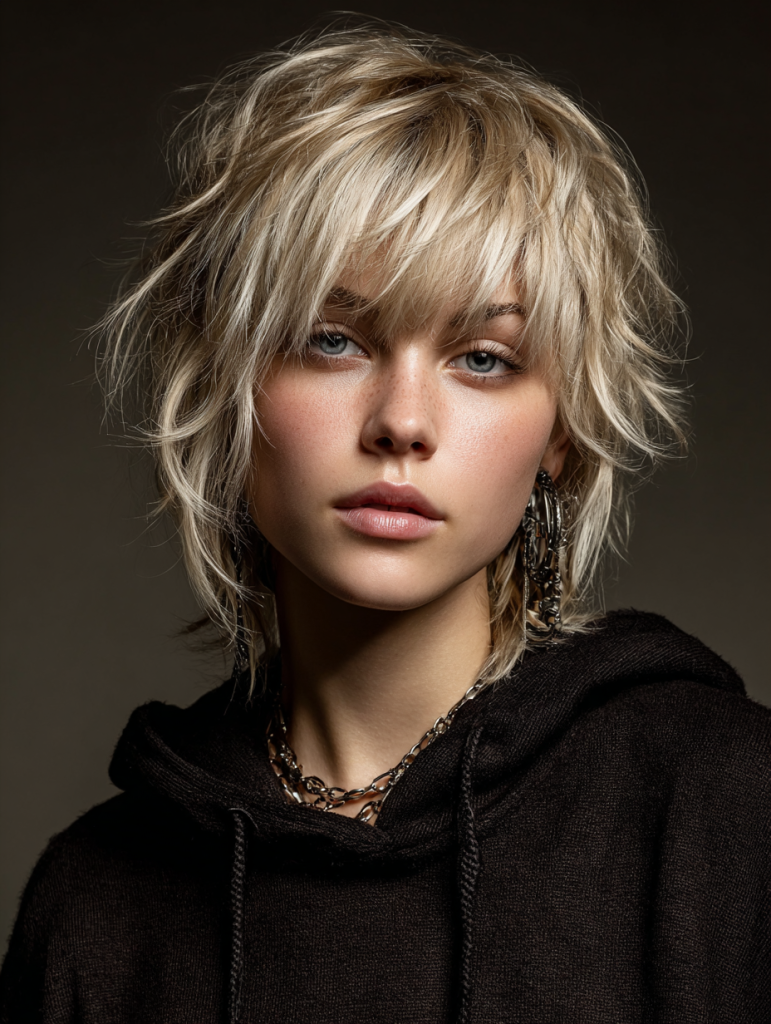 Edgy Blonde Hair with a Grunge Haircut