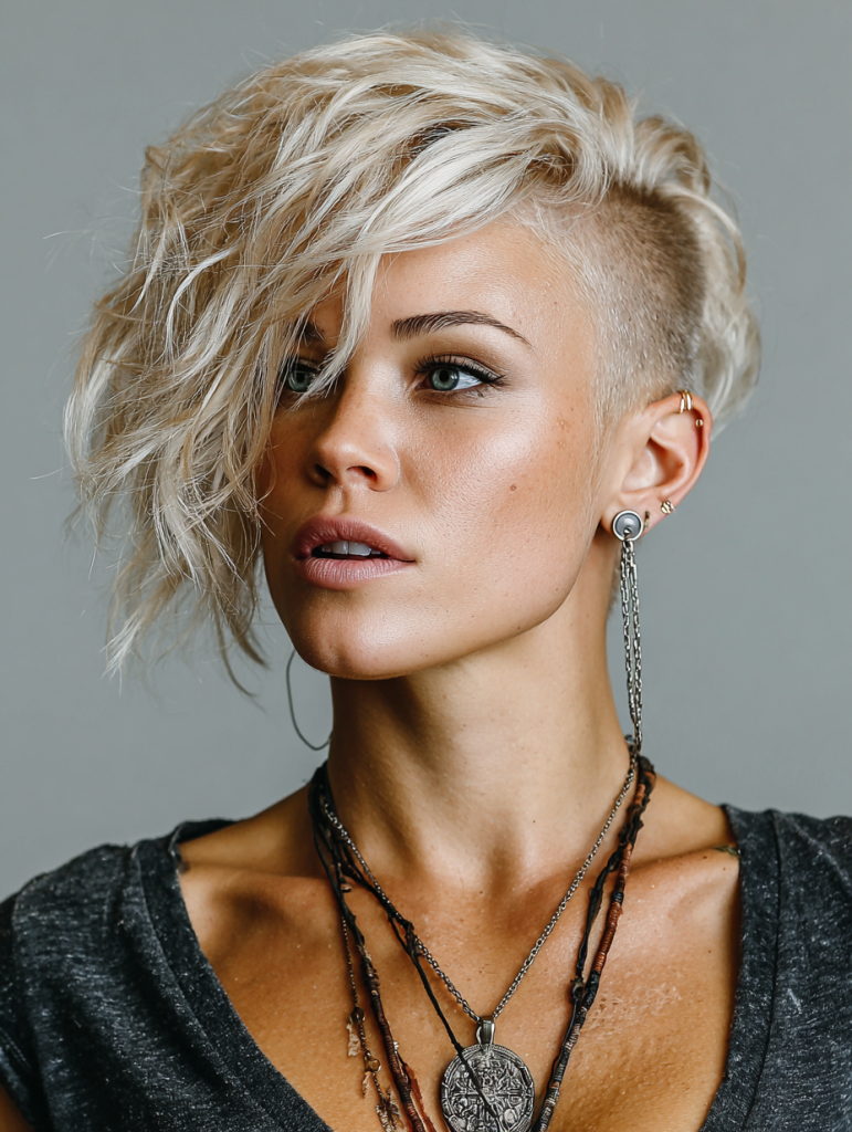 Edgy Blonde Hair with Highlights and Lowlights