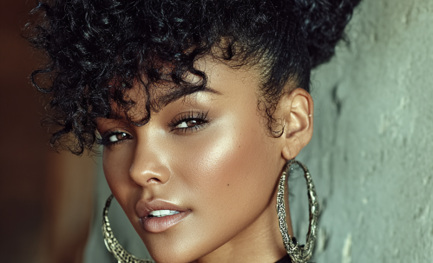 Hair Styles Natural: Afro Puff