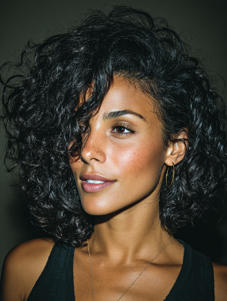 Hair Styles Natural: Side Part with Natural Waves