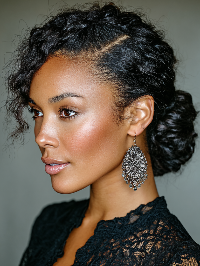 Hair Styles Natural: Low Ponytail with a Twist