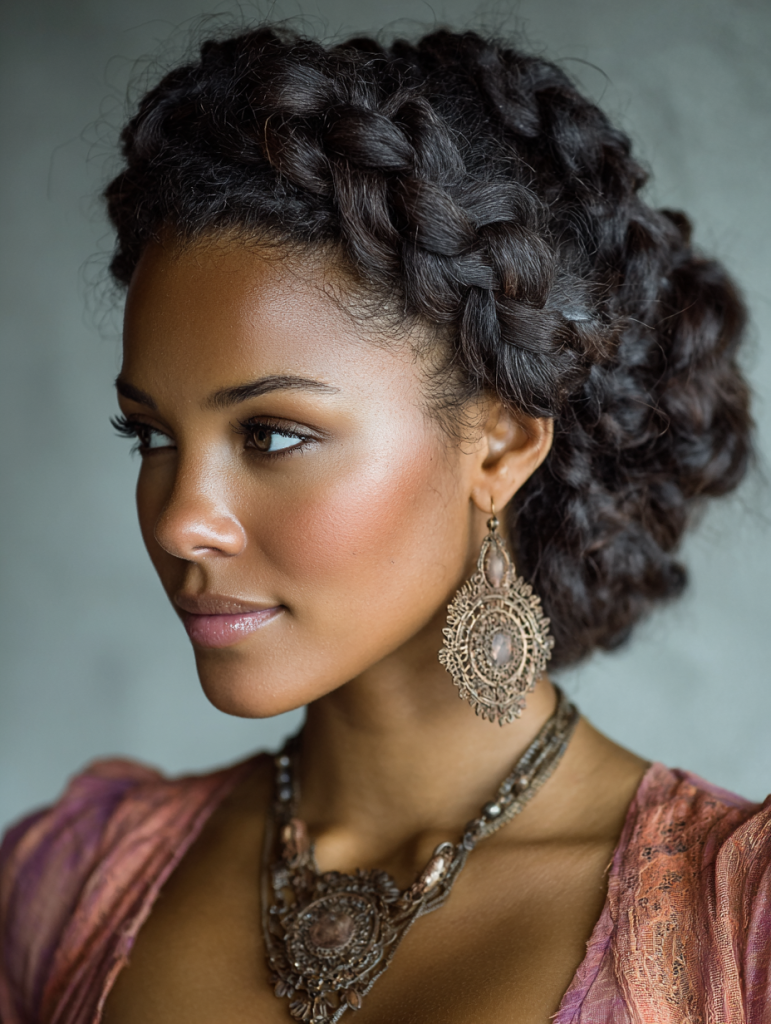 Hair Styles Natural: Braided Crown