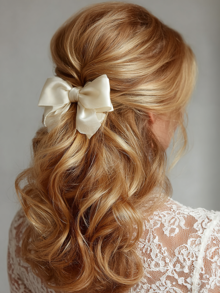 Hair Styles Natural: Half Updo with a Bow
