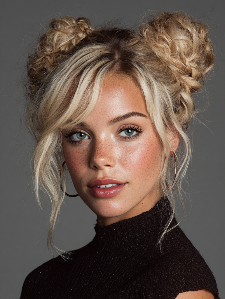 Hair Styles Natural: The Double Buns