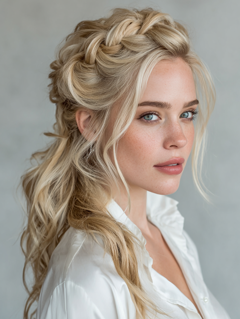 Hair Styles Updos: The Knotted Half-Updo