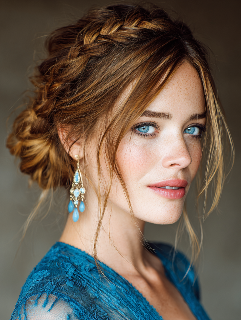 Summer Updos For Long Hair: Braided Side Bun