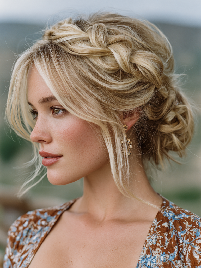 Summer Updos For Long Hair: Infinity Braid Updo