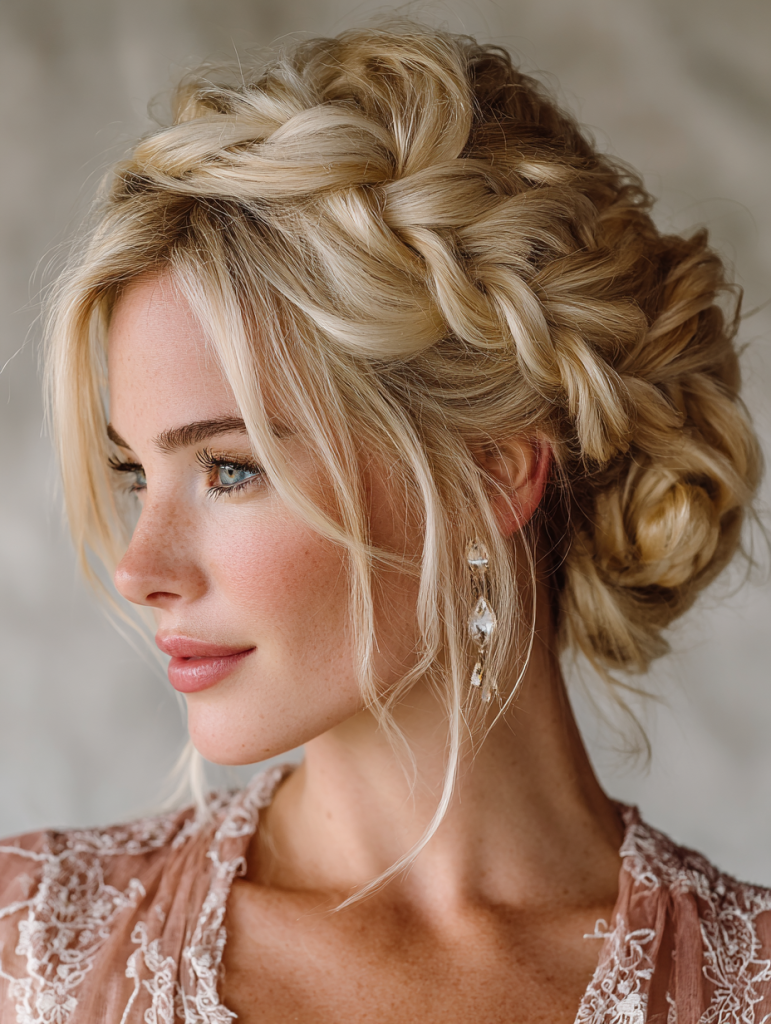 Summer Updos For Long Hair: Rope Braid Updo