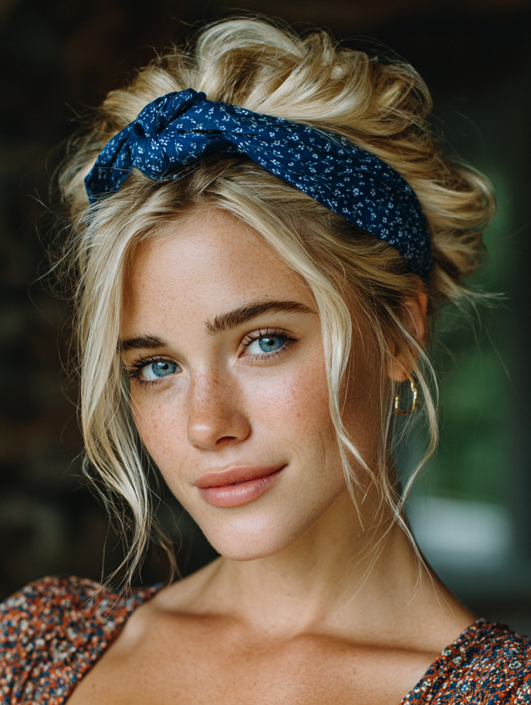 Summer Updos For Long Hair: Twisted Bun with Headband