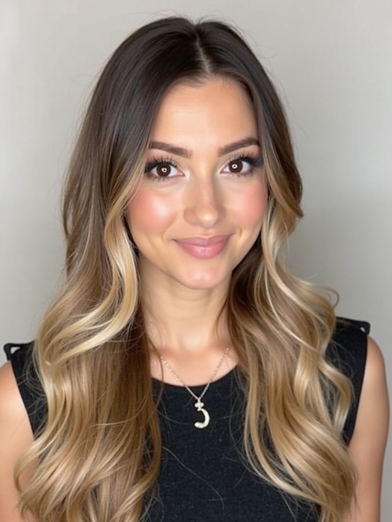 Butterfly Layers for a Round Face Shape: The Long Hair Transformation