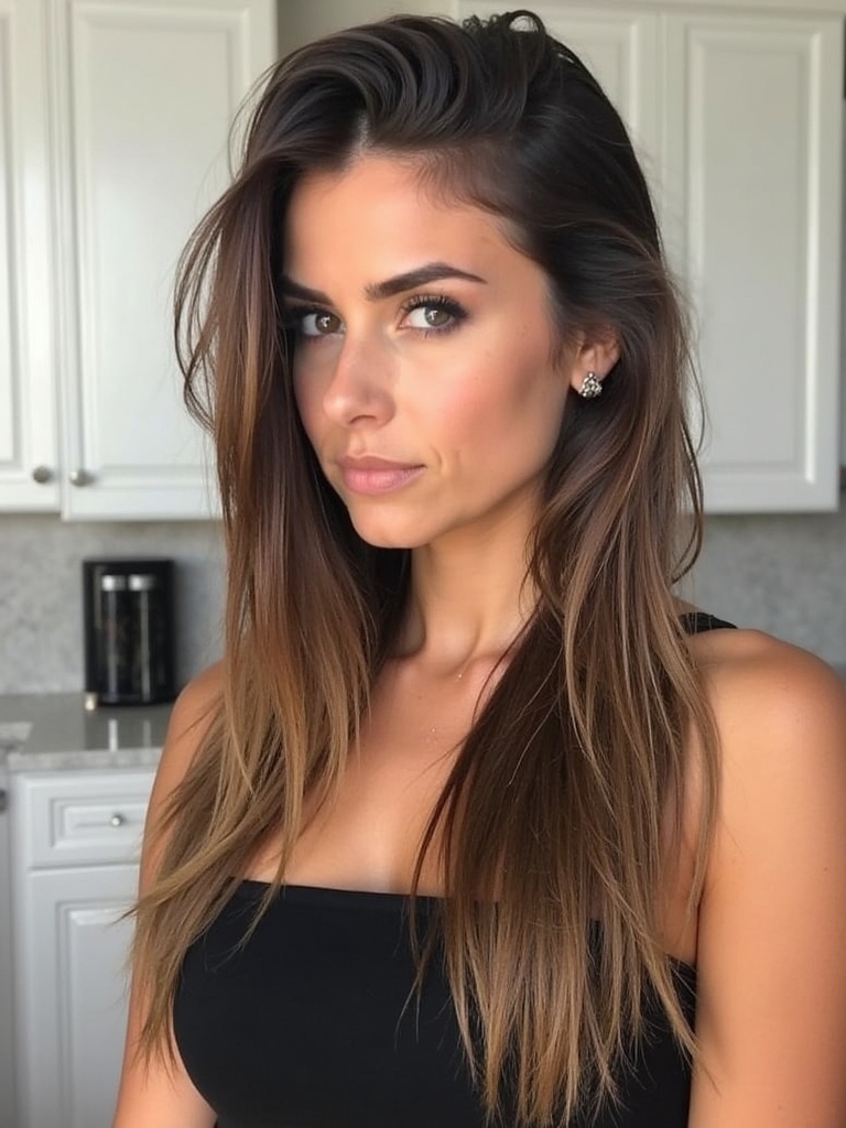 Brunette Summer Hair 2025: Wet Hair Look