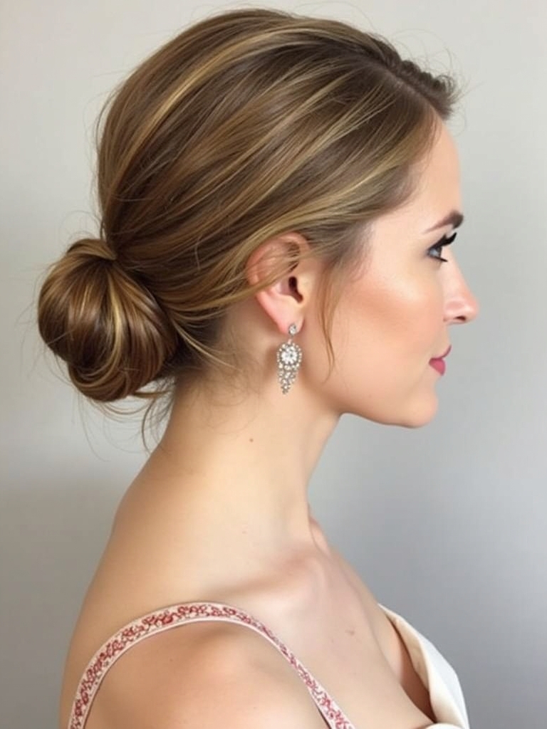 Low Chignon Prom Hairstyle