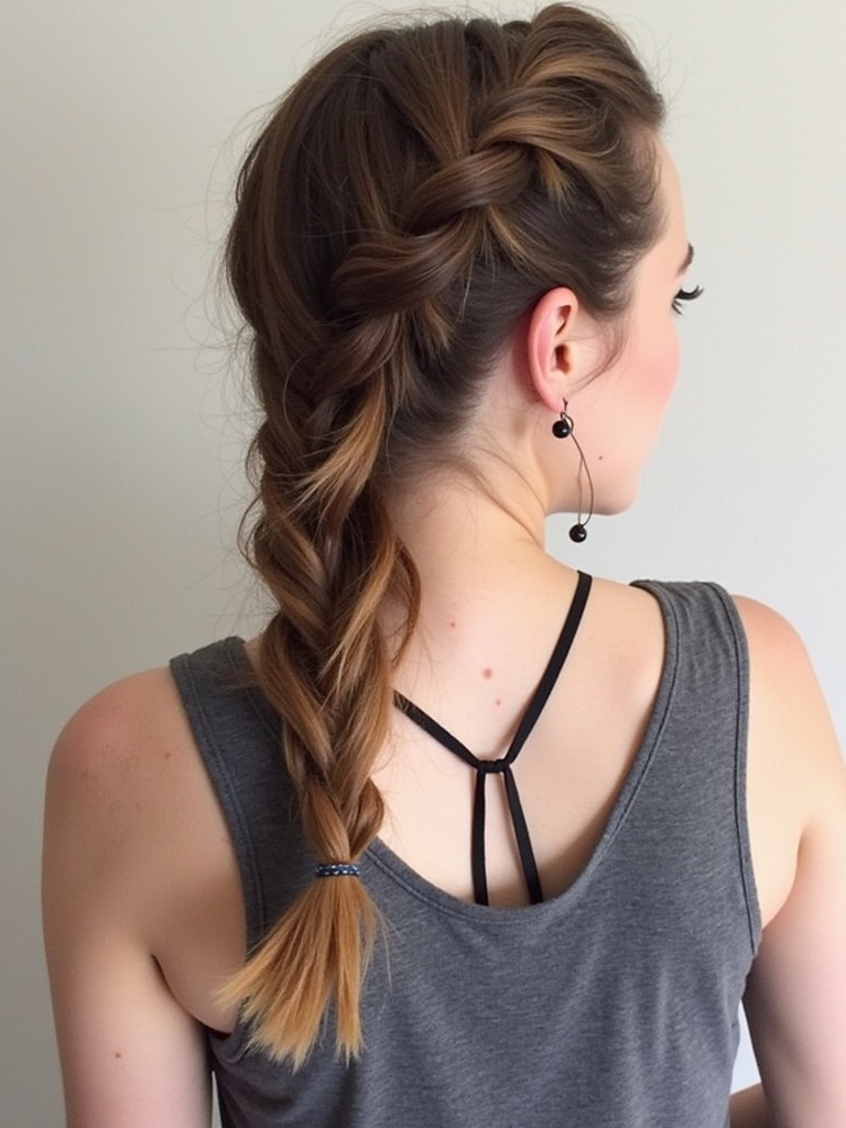 Rock Concert Hairstyles: Messy Fishtail Braid