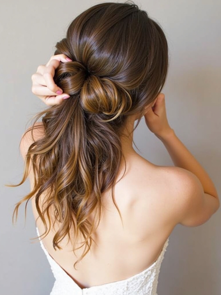 Space Buns Low Bun Prom Hairstyle