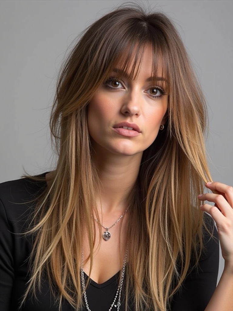 Rock Concert Hairstyles: Teased Roots with Long, Straight Hair