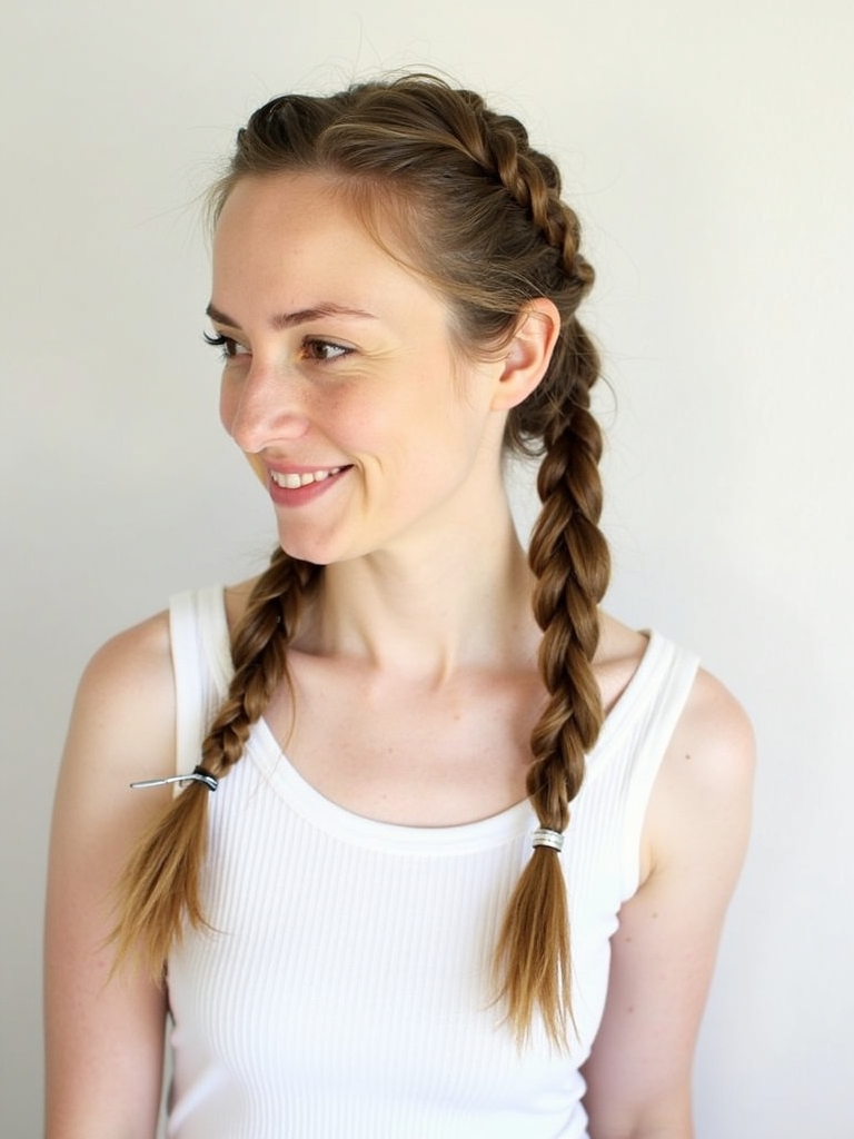 Easy Summer Hairstyle: The Braided Pigtails