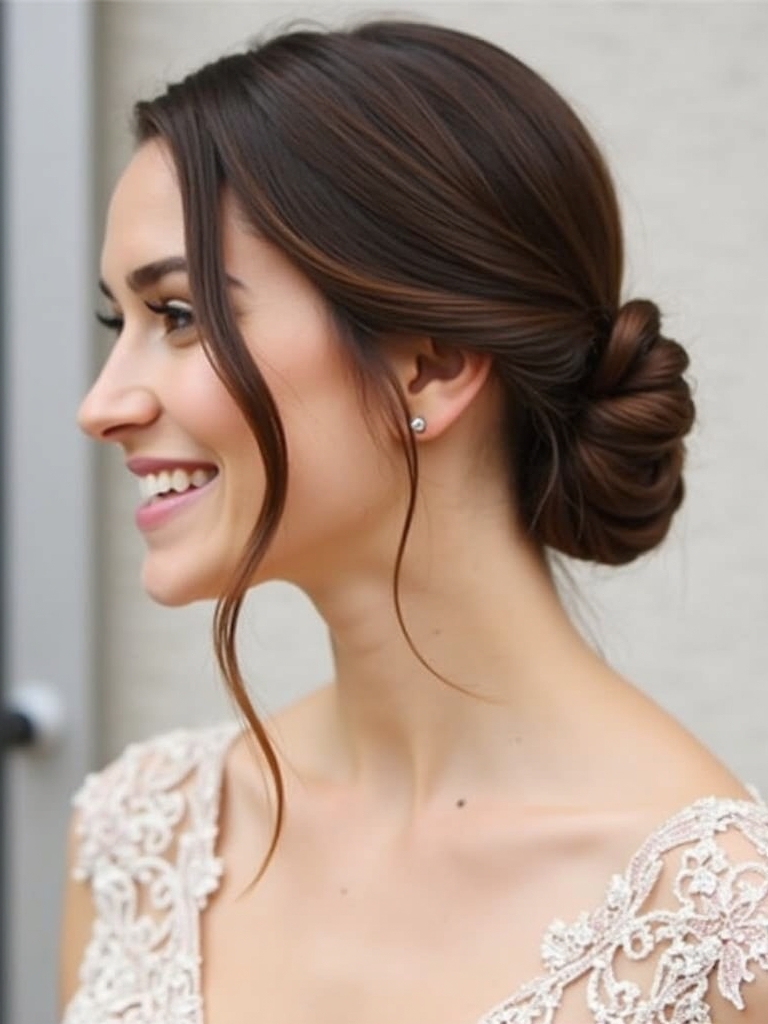 Twisted Low Bun Prom Hairstyle
