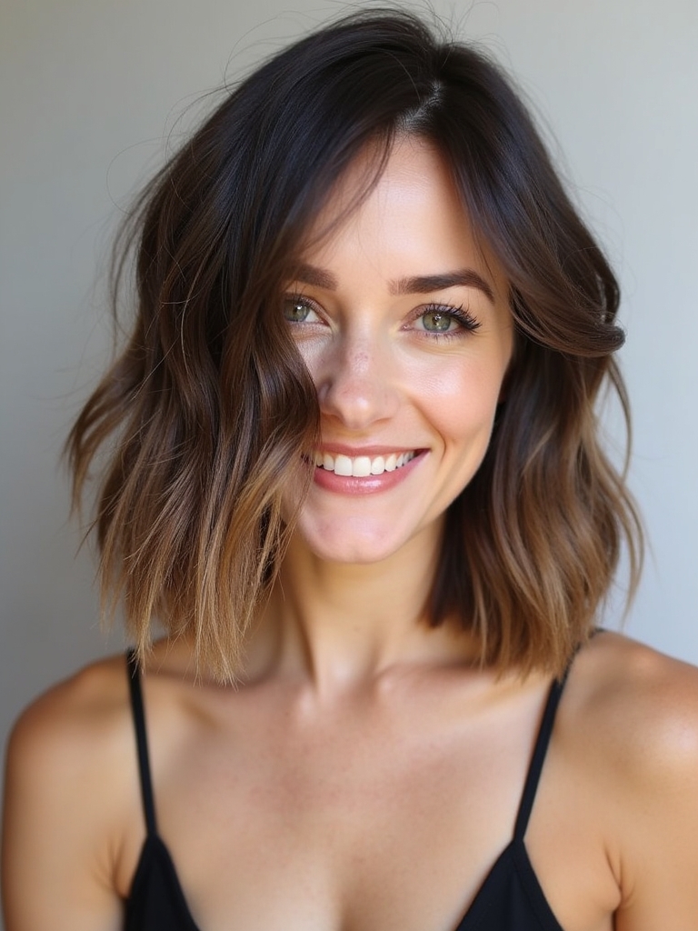 Shoulder Length Hairstyle For Thin Hair Fine: Modern Shag