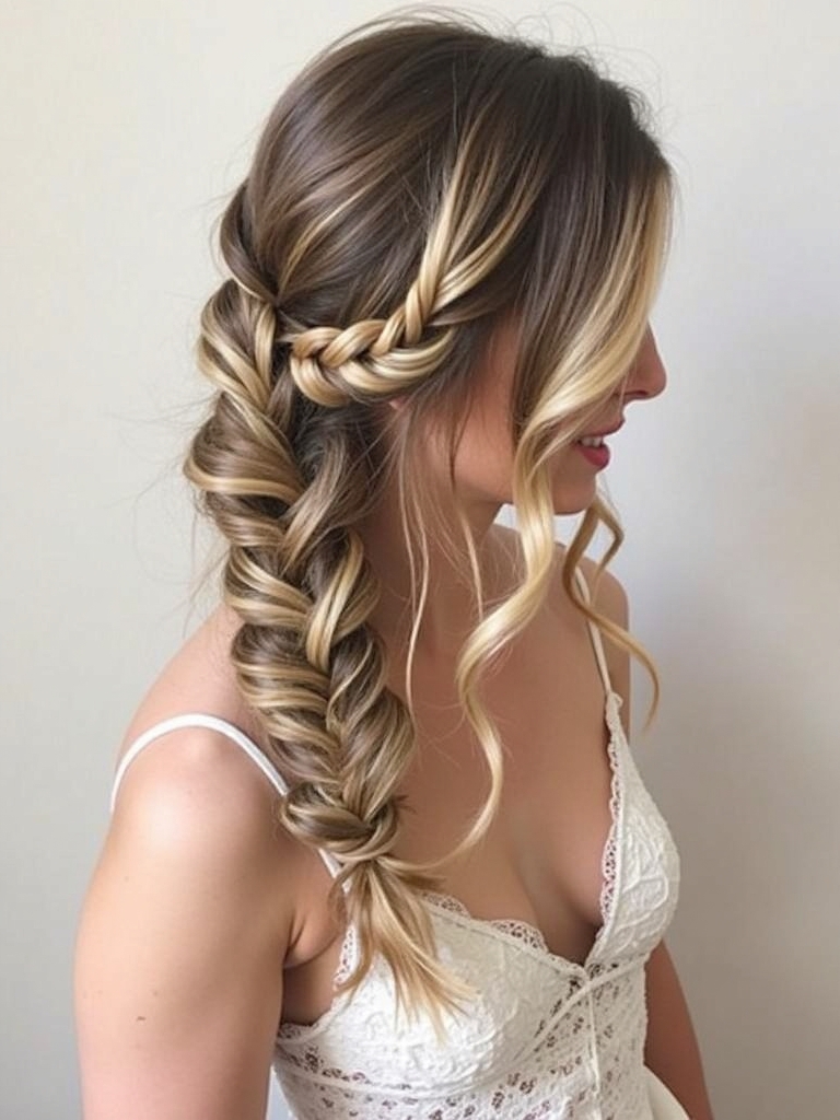 Hairstyles For Graduation: Messy Braid