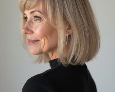 Hairstyles for Thin Fine Hair Over 60: The Sleek and Straight Lob