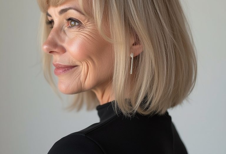 Hairstyles for Thin Fine Hair Over 60: The Sleek and Straight Lob