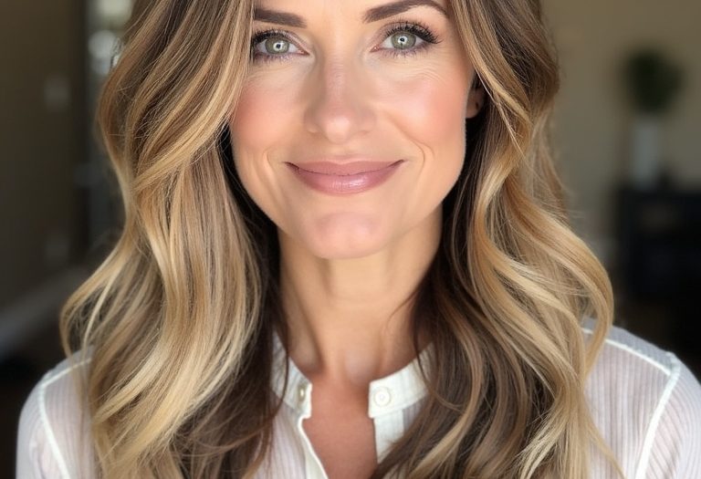 Long Hair for Older Women: Long Layers with Balayage Highlights