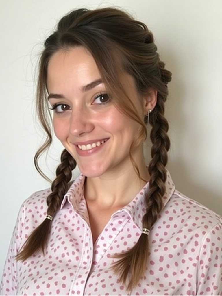 Hairstyles For Graduation: Braided Pigtails