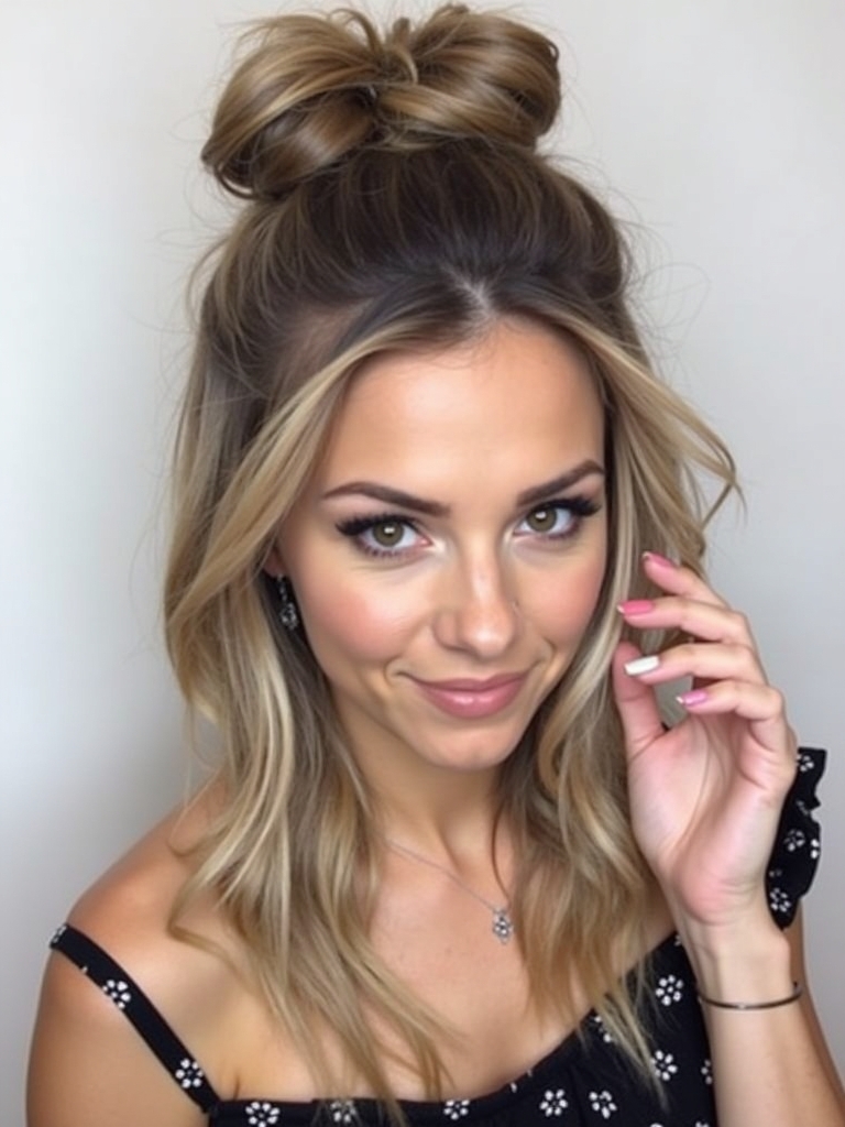 Rock Concert Hairstyles: Half-Up Space Buns