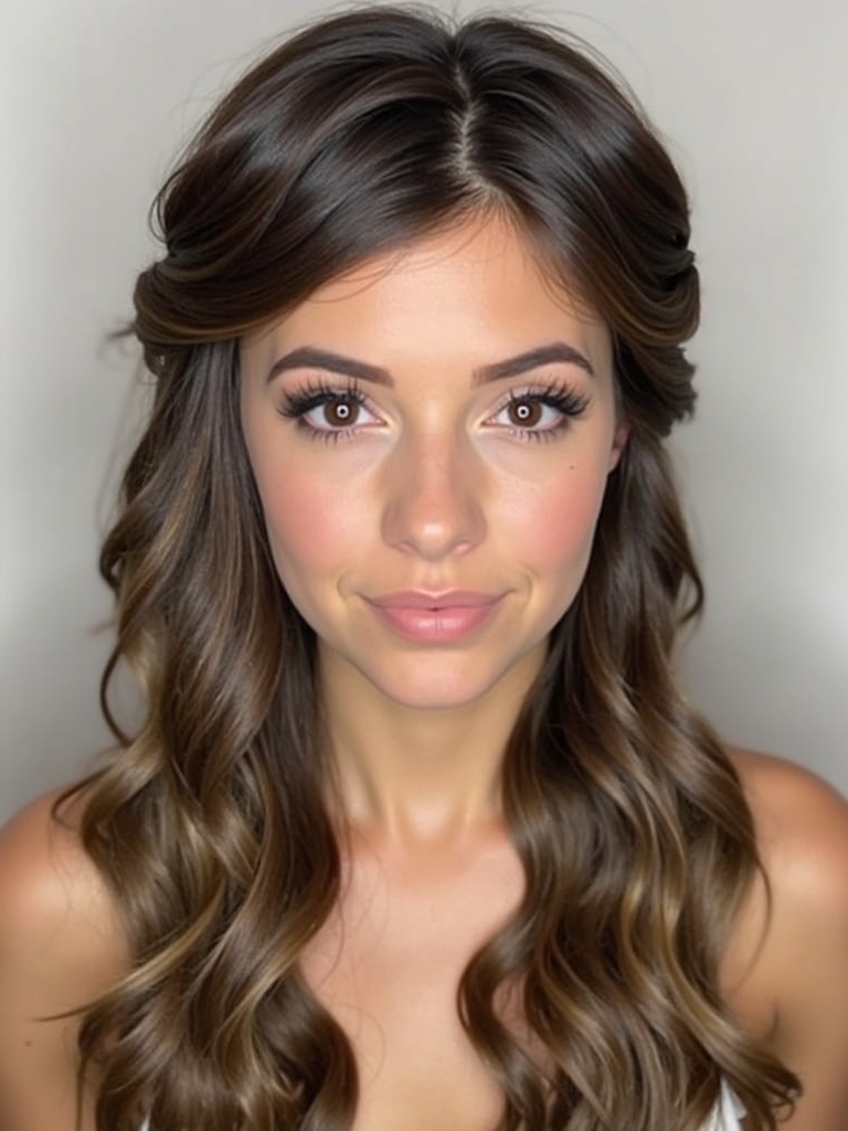 Twisted Butterfly Layers for Long Hair and Round Faces