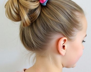 Easy Hairstyles For School: High Bun With Scrunchie