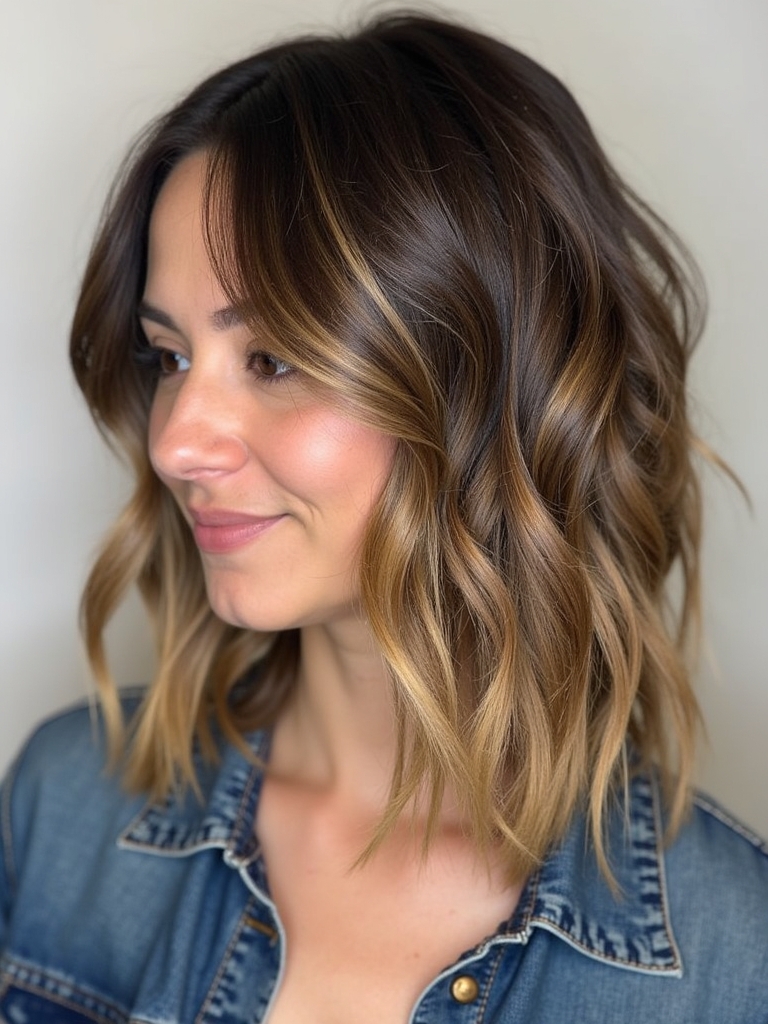 Shoulder Length Hairstyle For Thin Hair Fine: Choppy Layers