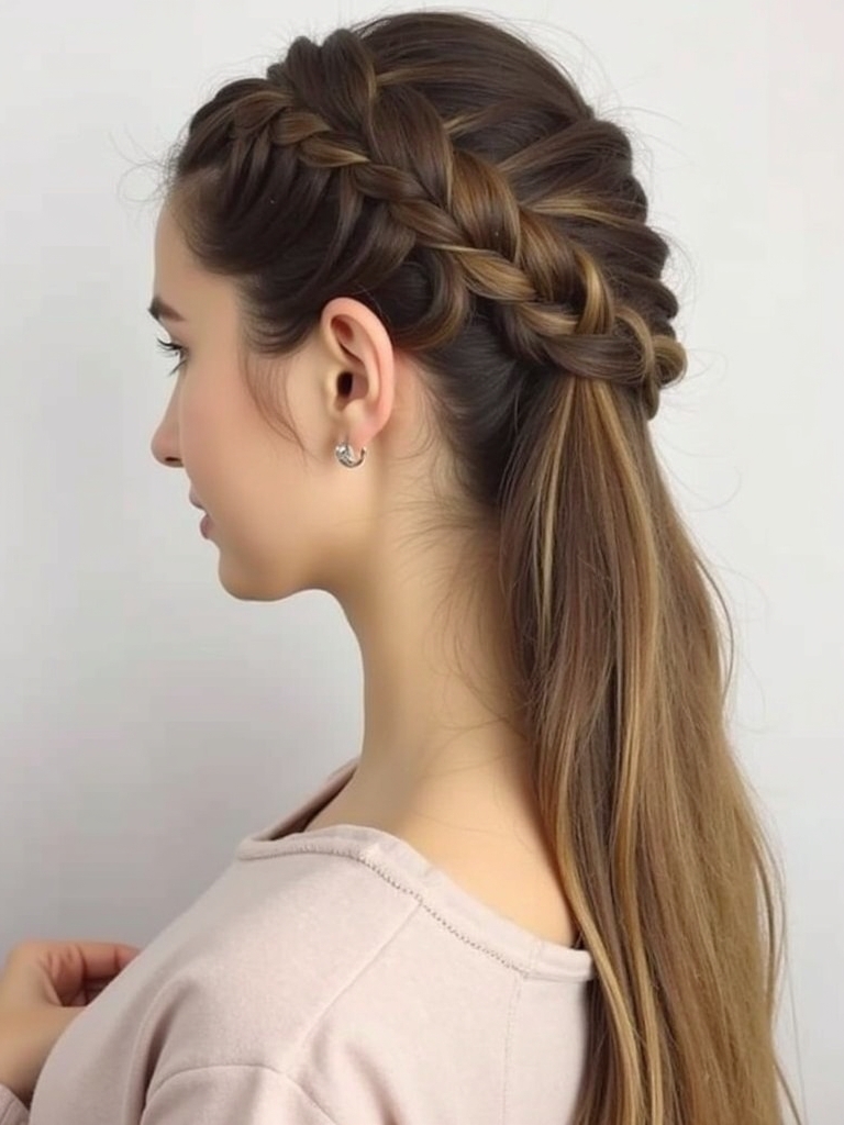Fishtail Braid Butterfly Style for Long Hair and Round Faces