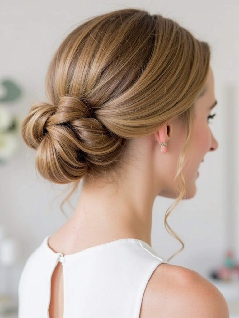 Hairstyles For Graduation: Low Chignon