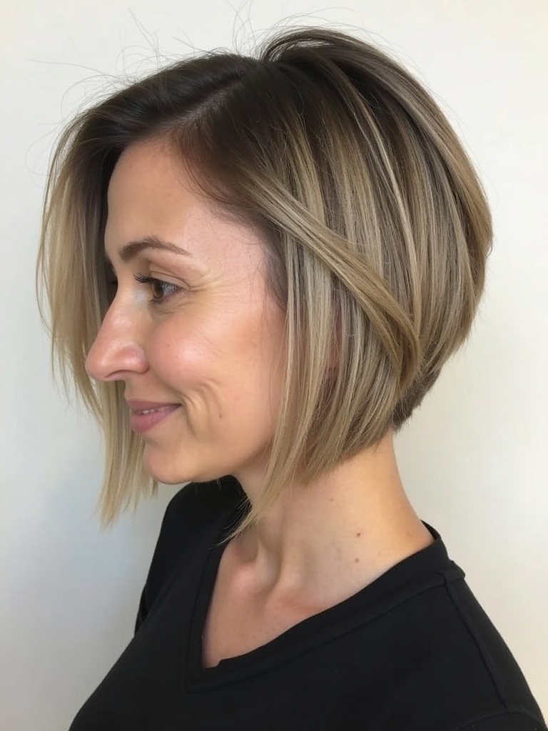 Shoulder Length Hairstyle For Thin Hair Fine: Inverted Bob