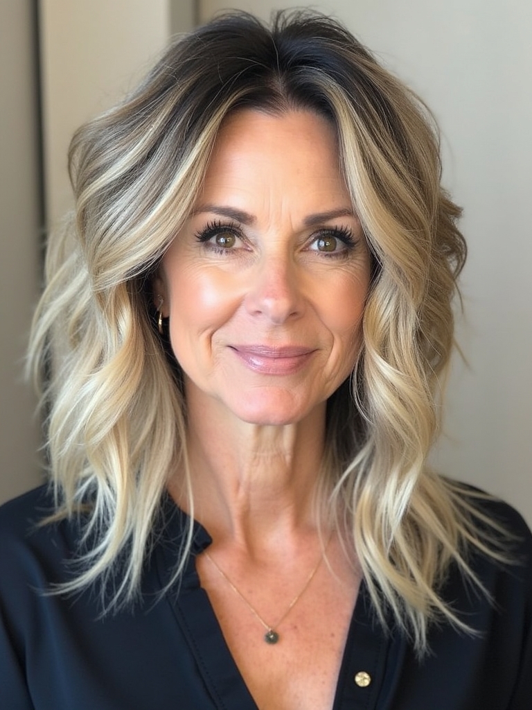 Long Hair for Older Women: Chic & Choppy Layers