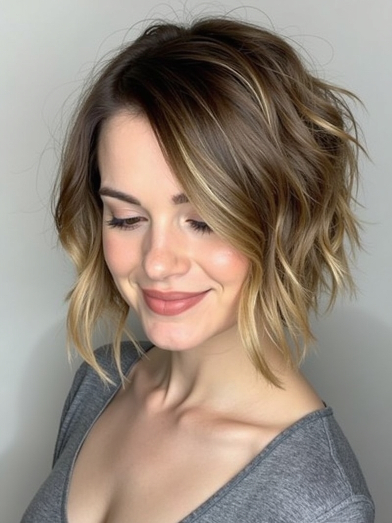 Shoulder Length Hairstyle For Thin Hair Fine: Softly Angled Bob