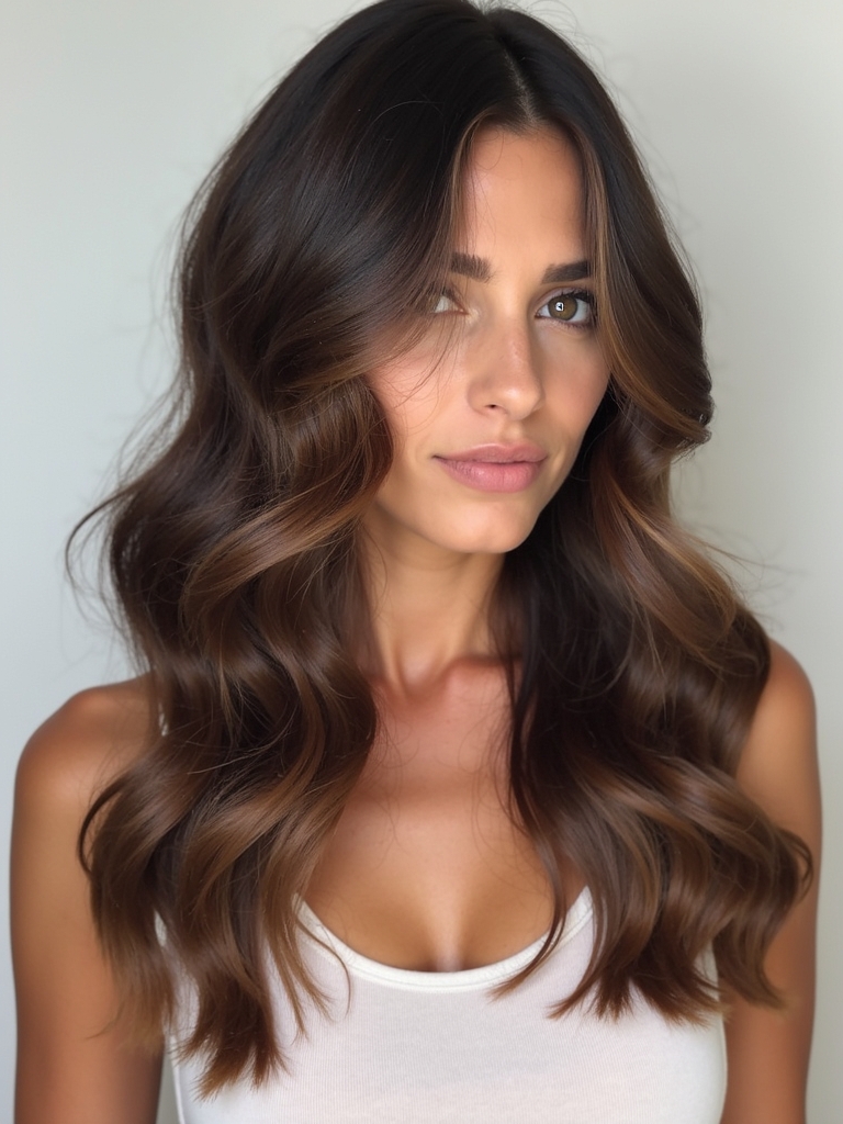 Brunette Summer Hair 2025: Voluminous Blowout