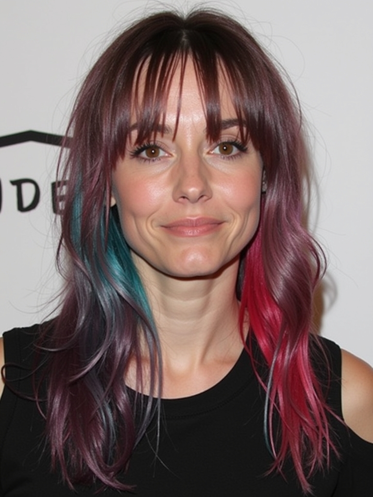 Rock Concert Hairstyles: Colorful Hair Streaks