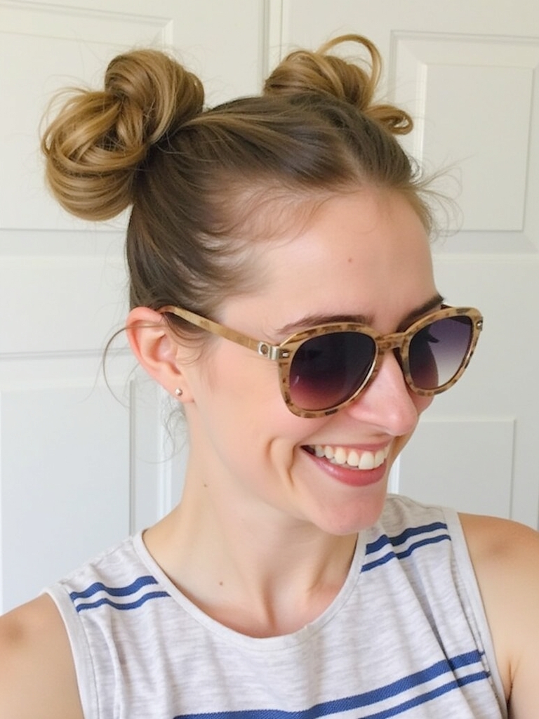 Easy Summer Hairstyle: The Space Buns