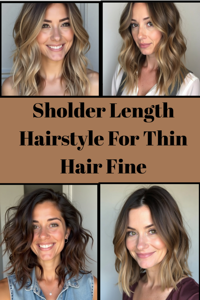 Sholder Length Hairstyle For Thin Hair Fine