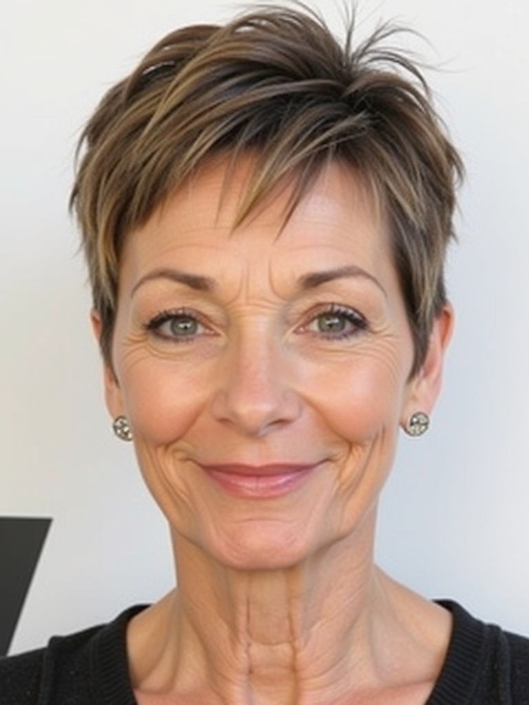 Hairstyles For Thin Hair Fine Over 50: The Shaggy Pixie